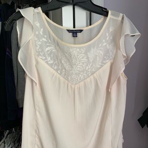 American Eagle Cream Blouse